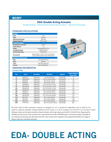 EDA - Econ Double Acting Actuators - Flow Control Experts - Econ Valves ...
